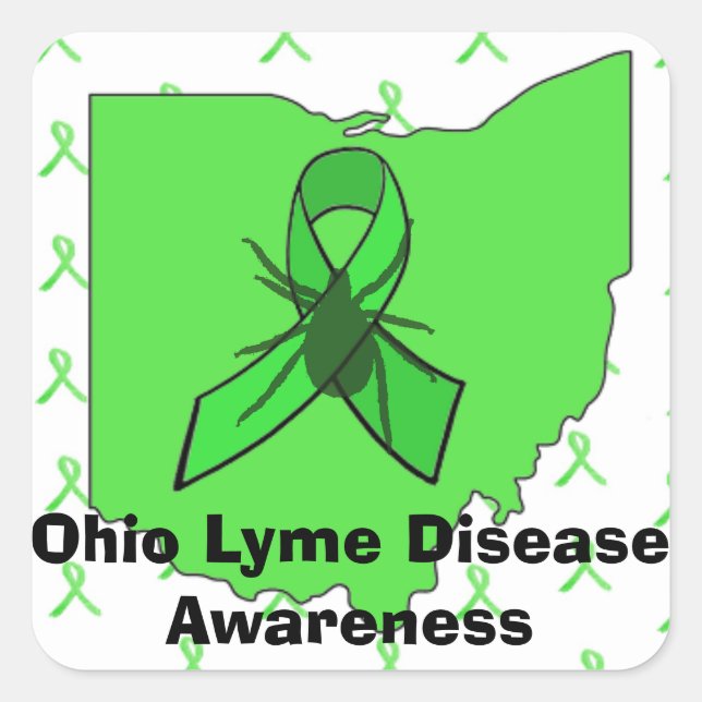 Ohio Lyme Disease Awareness Stickers (Vorderseite)