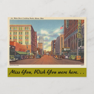 Ohio, Main Street, Akron Postkarte