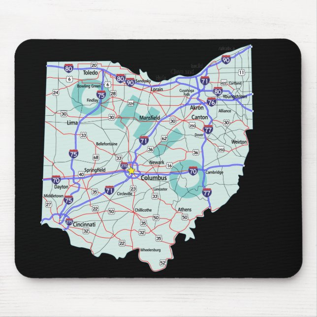 Ohio Map Mousepad (Vorne)