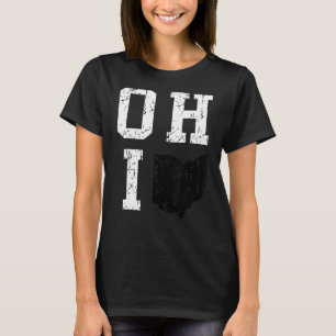 Ohio Map OH Zuhause Form Staat Vintag Grunge T-Shirt