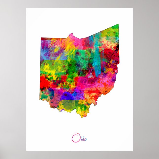 Ohio Map Poster (Vorne)