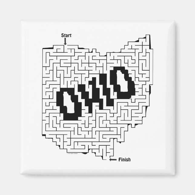 Ohio Maze Puzzle Magnet (Vorne)