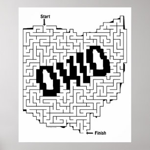 Ohio Maze Puzzle Poster