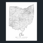 Ohio Minimal Street Map Poster<br><div class="desc">Ohio Minimal Street Map</div>