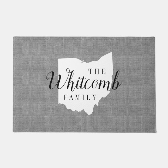 Ohio Monogram Staat Doormat Fußmatte (Vorderseite)