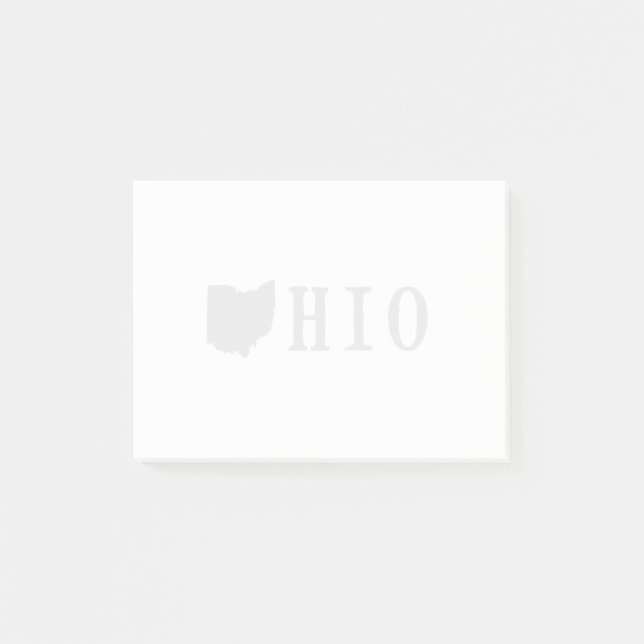 Ohio-Name mit Staats-geformtem Buchstaben Post-it Klebezettel (Vorderseite)
