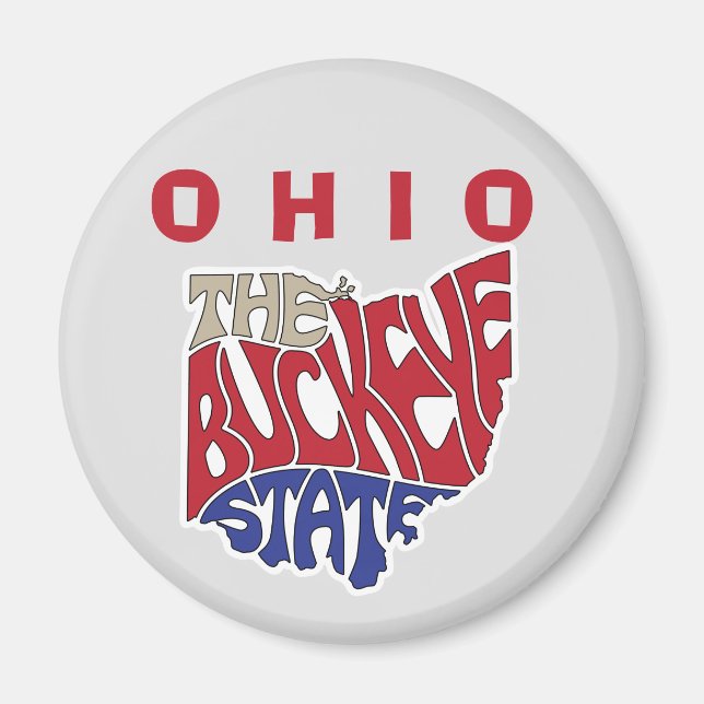 Ohio Nickname Word Art Magnet (Vorne)