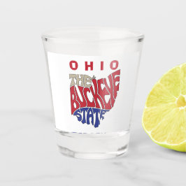 Ohio Nickname Word Art Schnapsglas