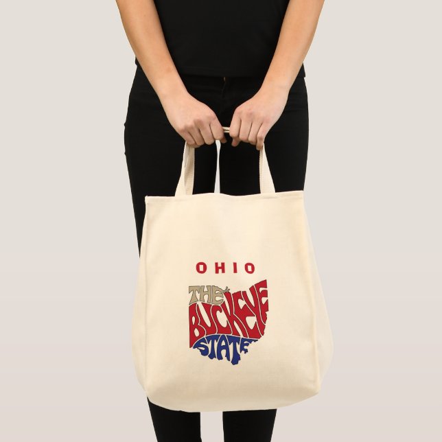 Ohio Nickname Word Art Tragetasche (Vorderseite (Produkt))