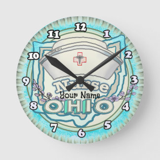 Ohio Nurse Runde Wanduhr
