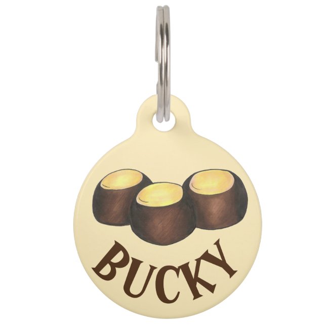 Ohio OH Peanut Butter Buckeye Buck Eye Nut Candy Haustiermarke (Vorderseite)