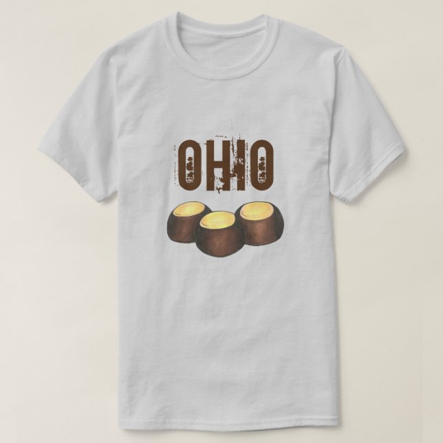 Ohio OH Peanut Butter Buckeye Buck Eye Nut Candy T-Shirt (Design vorne)
