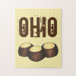 Ohio Peanut Butter Buckeye Buck Eye Classic Candy Puzzle