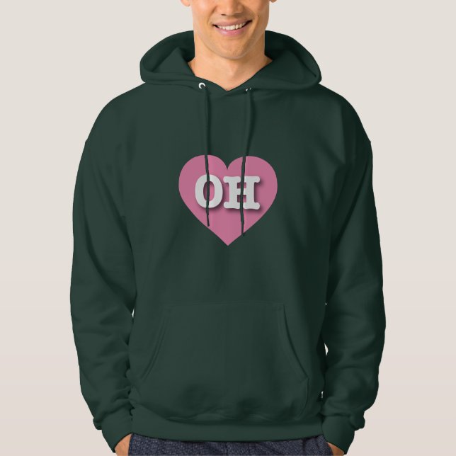 Ohio Pink Heart - I Liebe OH Hoodie (Vorderseite)