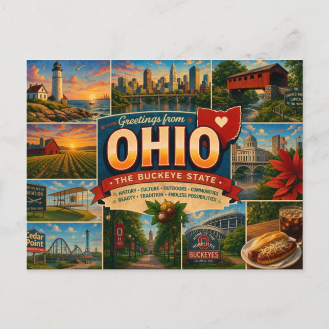 Ohio-Postkarte Postkarte (Vorderseite)