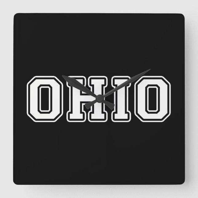 Ohio Quadratische Wanduhr (Vorderseite)
