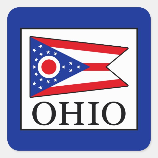 Ohio Quadratischer Aufkleber (Vorderseite)