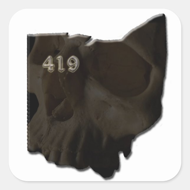 OHIO QUADRATISCHER AUFKLEBER (Vorderseite)