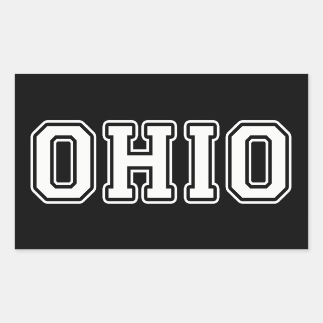 Ohio Rechteckiger Aufkleber (Vorderseite)