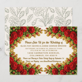 Ohio Red Carnation Hochzeitseinladung Save The Date