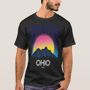 Ohio Retro Vintag Mountain Grid 80er 90s Ästhetik T-Shirt