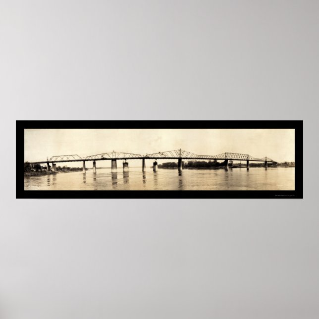 Ohio River Bridge Foto 1911 Poster (Vorne)