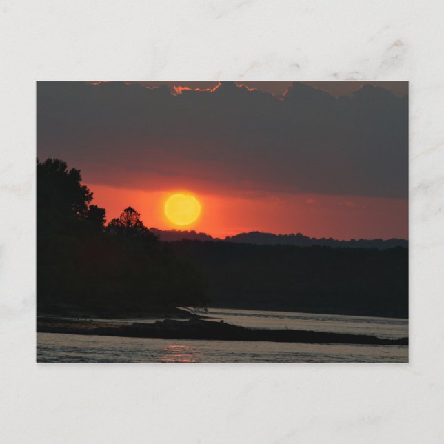 Ohio River-Sonnenuntergang Postkarte (Vorderseite)