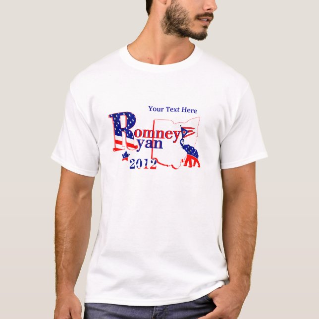 Ohio Romney und Ryant-shirt 2012 fertigen es T-Shirt (Vorderseite)