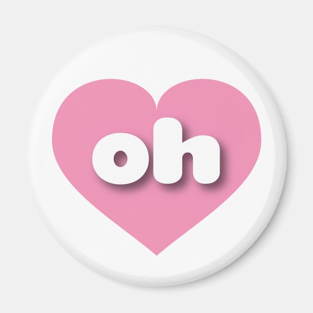 Ohio rosa Herz - I Liebe oh Magnet (Vorne)