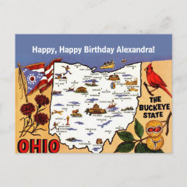 Ohio-Rosskastanien-Geburtstagspostkarte Postkarte