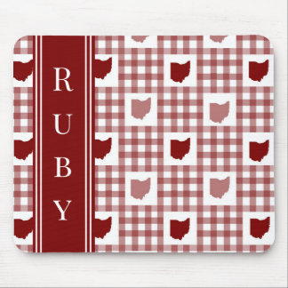 Ohio Rot Gingham Mousepad