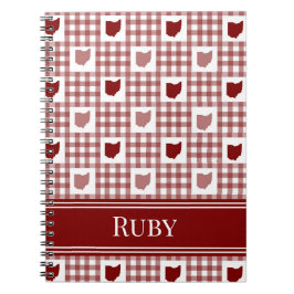 Ohio Rot Gingham Notizblock