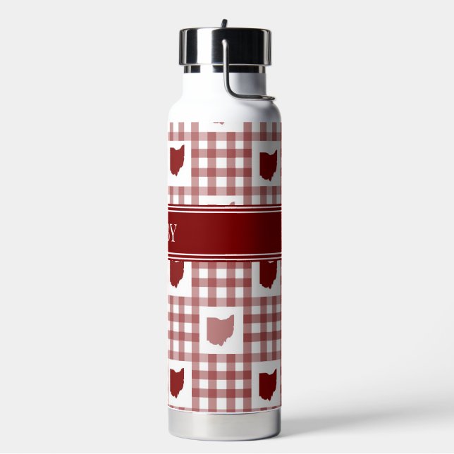 Ohio Rot Gingham Trinkflasche (Links)