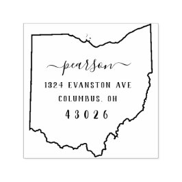 Ohio Rücksendeadresse Briefmarke Selbstfarbig Permastempel