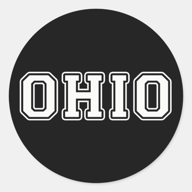 Ohio Runder Aufkleber (Vorderseite)