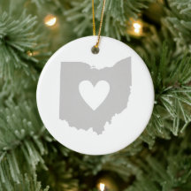 Ohio Shaped Gray Heart Buckeye Liebe Gray Ohioan