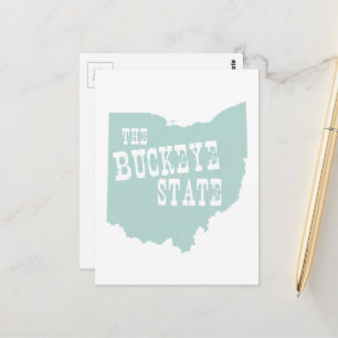 Ohio Shaped Nickname Der Buckeye Staat Ohioan Postkarte
