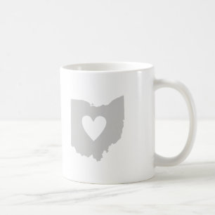 Ohio Silhouette mit Herz-Kaffee-Tasse Tasse