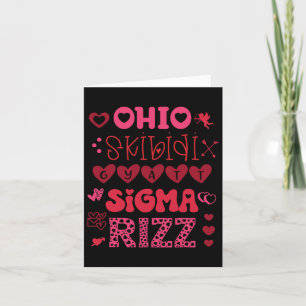 Ohio Skibidi Gyatt Sigma Rizz Valentinstag Meme Karte