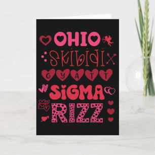 Ohio Skibidi Gyatt Sigma Rizz Valentinstag-Meme  Karte