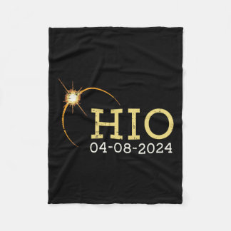 Ohio Solar Eclipse 2024 Totalität April 8 Frauen M Fleecedecke
