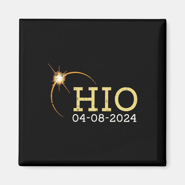 Ohio Solar Eclipse 2024 Totalität April 8 Frauen M Magnet (Vorne)