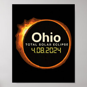 Ohio Solar Eclipse 2024 Totalität April 8 Männer F Poster