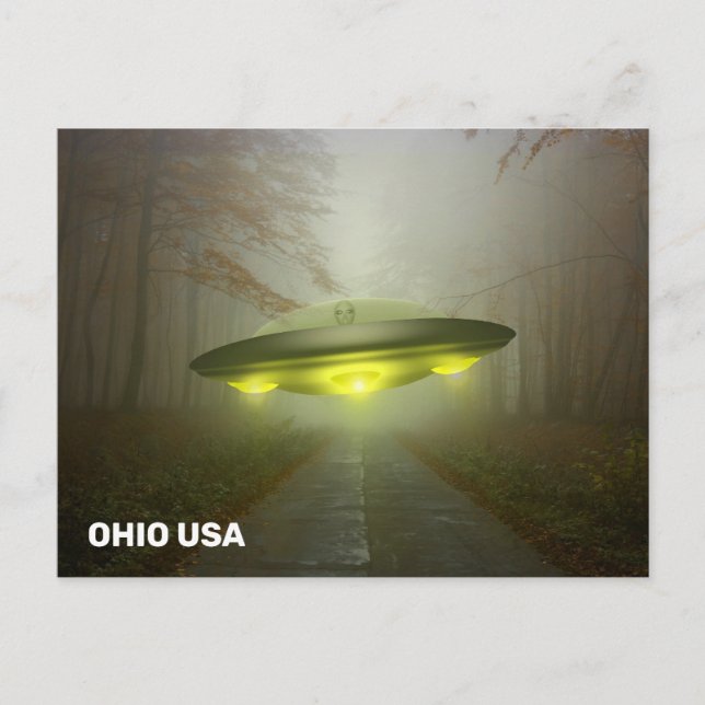OHIO SPACESHIP UFO ART Postkarten (Vorderseite)