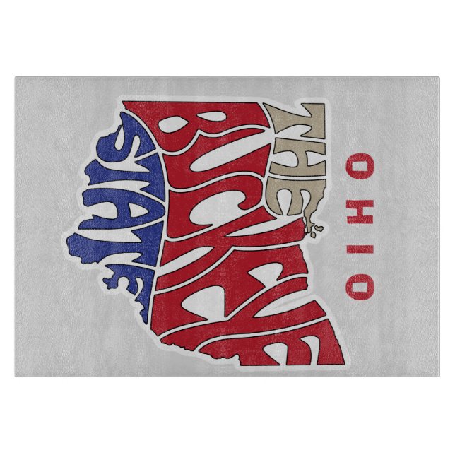Ohio Spitzname Wortkunst Schneidebrett (Vorderseite)