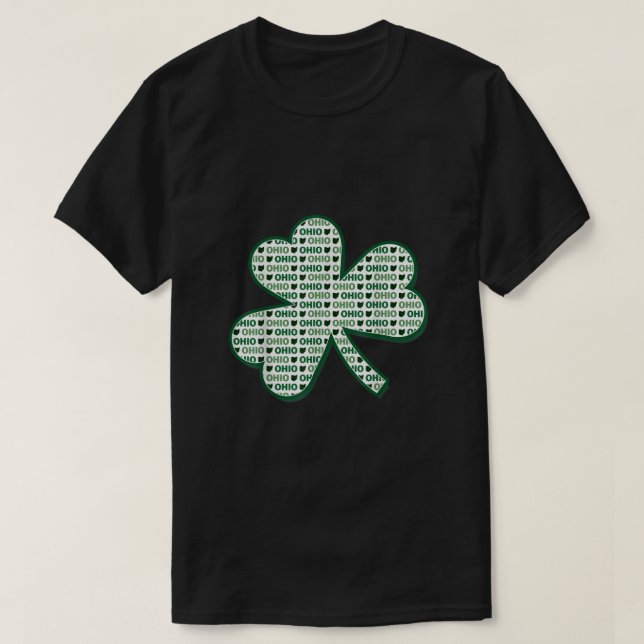 Ohio St Patricks Day Kleeblatt Clover Staat T-Shirt (Design vorne)