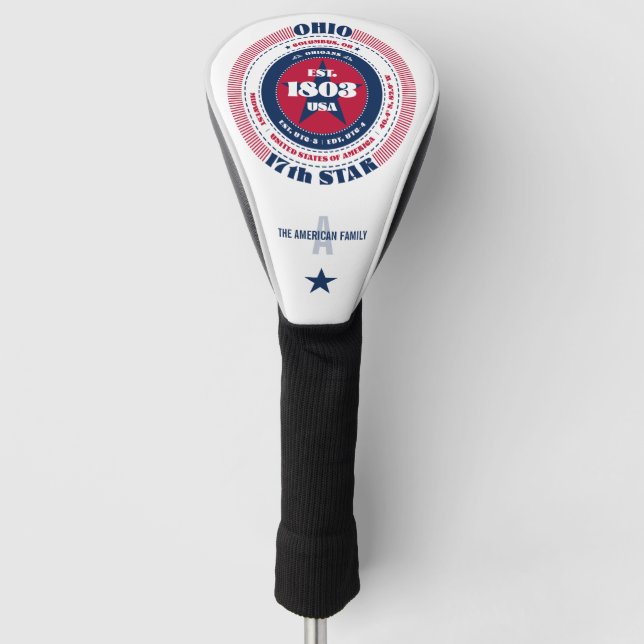 Ohio Staat Circle Custom Golf Head Cover Headcover (Vorderseite)