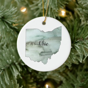 Ohio Staat Illustration Keramik Ornament
