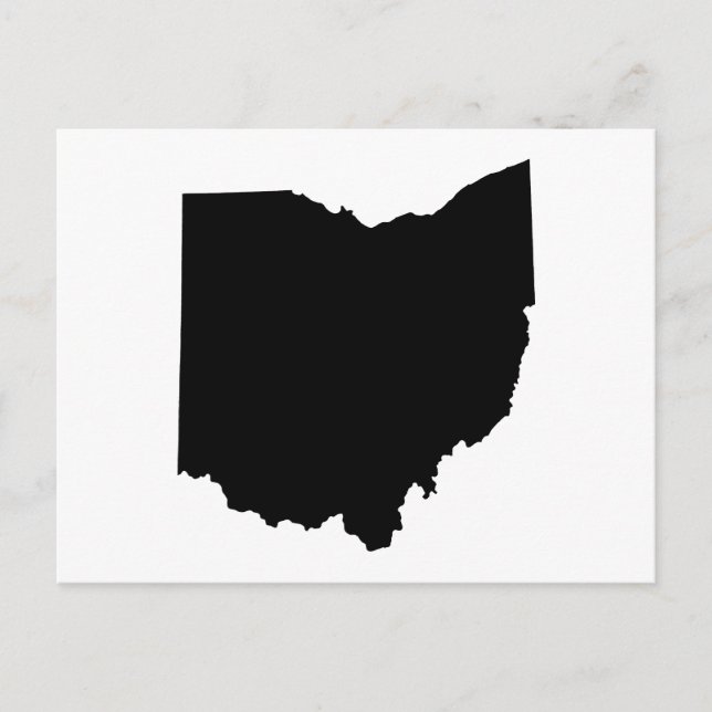 Ohio Staat Kontur Postkarte (Vorderseite)