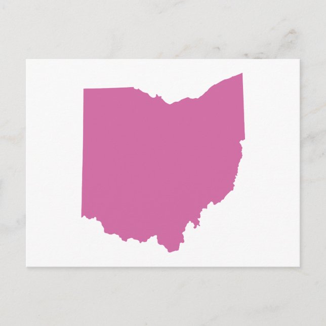 Ohio Staat Kontur Postkarte (Vorderseite)